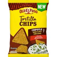 Chips tortillla chipotle picante OLD EL PASO, bolsa 185 g