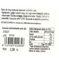 Queso D.O. Idiazabal  UDABE, cuña cortada 200 g