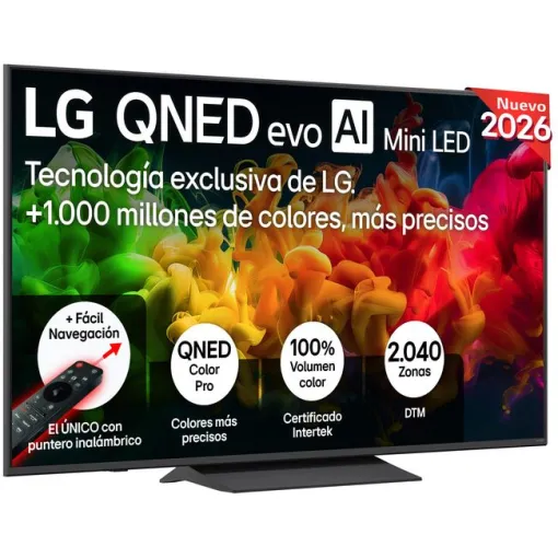 Televisor 65" QNED, Evo MiniLED, antireflejos negro 65QNED81B6A LG