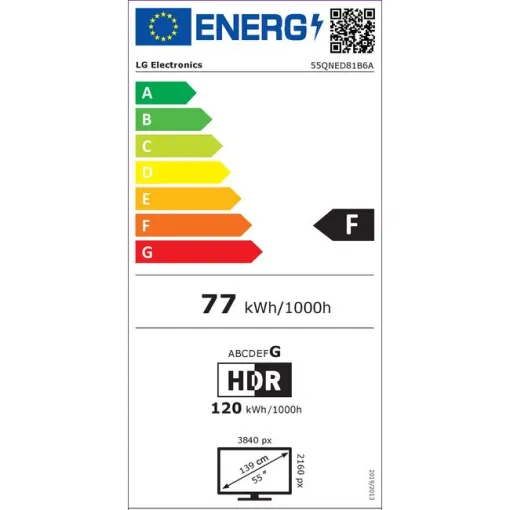 Televisor 55" QNED Evo MiniLED, antereflejos negro, 55QNED81B6A LG