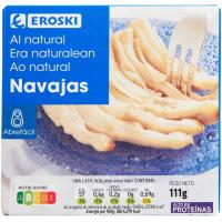 Navaja al natural EROSKI, lata 110 g