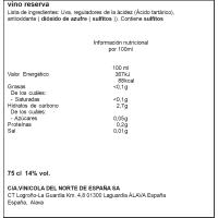 Vino Tinto Reserva D.O. Rioja CUNE, botella 75 cl