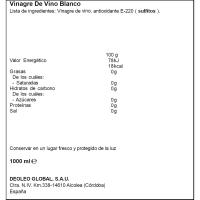 Vinagre blanco CARBONELL, botella 1 litro