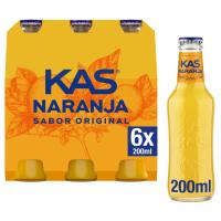 Refresco de naranja sin azúcar añadido KAS, pack 6x20 cl Refresco de naranja sin azúcar añadido KAS, pack 6x20 cl