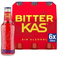 Bebida refrescante sin alcohol BITTER KAS, pack 6x20 cl
