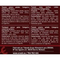 EROSKI tomate natural osoa zurituta, lata 780 g