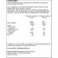 Licor KARPI, botella 70 cl