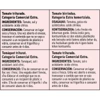 EROSKI BASIC tomate xehatua, lata 800 g