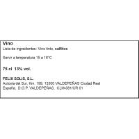 V. ALBALI Valdepeñas tempranillo ardo beltz gaztea, botila 75 cl