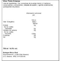 Vino Tinto Crianza D.O. Navarra HOMENAJE, botella 75 cl