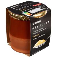 Natillas de huevo Eroski SELEQTIA, tarro de barro 140 g 