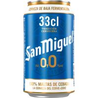 Cerveza sin alcohol 0,0 SAN MIGUEL, lata 33 cl