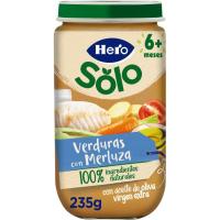 Tarrito de merluza con verduras HERO, tarro 235 g 