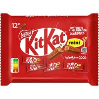 Barrita de chocolate con leche mini KIT KAT, pack 12x16,6 g