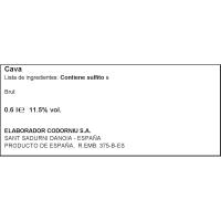 CODORNIU cava brut estra, sorta 3x20 cl