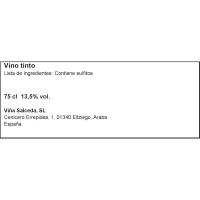 Vino Tinto Crianza D.O. Rioja VIÑA SALCEDA, botella 75 cl