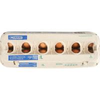 Huevo fresco L EROSKI, cartón 12 uds.