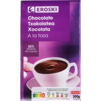 Chocolate a la taza EROSKI, tableta 300 g