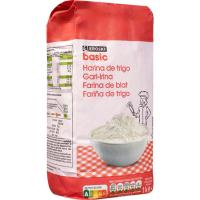 Harina de trigo EROSKI BASIC, paquete 1 kg