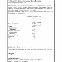 BAQUÉ kafe eho kafeinagabea, paketea 250 g