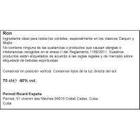 Ron Añejo 3 años HAVANA CLUB, botella 70 cl