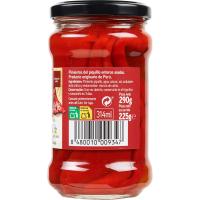 Pimiento de piquillo entero EROSKI, frasco 225 g