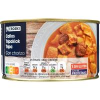 Callos con chorizo EROSKI, lata 380 g