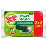 Estropajo de fibra verde classic SCOTCH-BRITE, pack 2+2 uds