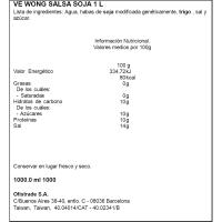 Salsa de soja WE-WONG, botella 1 litro