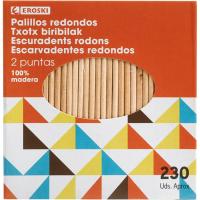 Palillo redondo EROSKI, caja 230 uds