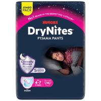 DRYNITES gaueko pants pixoihalak, neska 17-30 kg, 4-7 urte, paketea 16 ale