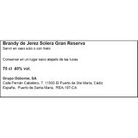 Brandy 1866, botella 70 cl