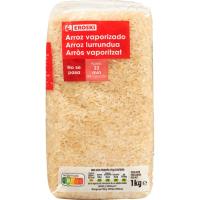 Arroz vaporizado EROSKI, paquete 1 kg