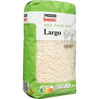 Arroz largo EROSKI BASIC, paquete 1 kg
