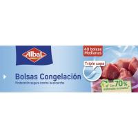 Bolsa para congelar mediana  ALBAL, caja 40 uds