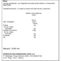 ALCORTA Errioxa ardo beltz ondua, botila 75 cl