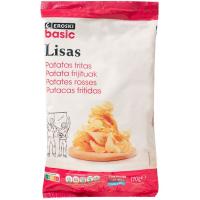 Patatas fritas lisas EROSKI BASIC, bolsa 170 g