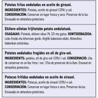 Patatas fritas onduladas EROSKI BASIC, bolsa 170 g