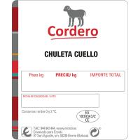 Chuletas de cuello de cordero EROSKI NATUR, bandeja aprox. 500 g