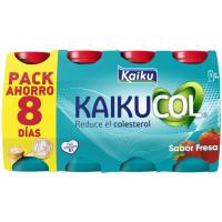 Reductor de colesterol sabor fresa KAIKUCOL, pack 8x65 ml
