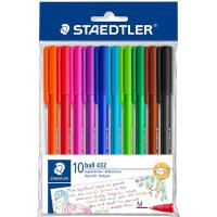 Bolígrafo con capuchón, colores surtidos STAEDTLER, Pack 10 uds