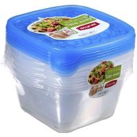 Fiambrera hermética cuadrada Take Away, plástico CURVER, set 5 uds x 1,1 litros