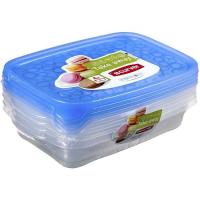 Fiambrera hermética rectangular Take Away, plástico CURVER, set 4 uds x 1 litro