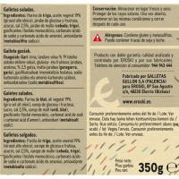 Galleta salada mini cocktail EROSKI, bote 350 g