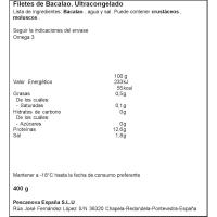 PESCANOVA bakailao xerrak, erretilua 400 g