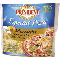 Queso rallado para pizza PRESIDENT, bolsa 150 g