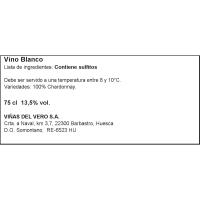 VIÑAS DEL VERO Chardonnay ardo zuria, botila 75 cl
