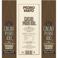 Cacao puro sin azúcar PEDRO MAYO, paquete 250 g