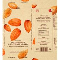 Chocolate negro con almendras ORBEA, tableta 125 g