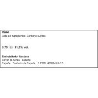 Vino Blanco De La Tierra VERANZA, botella 75 cl